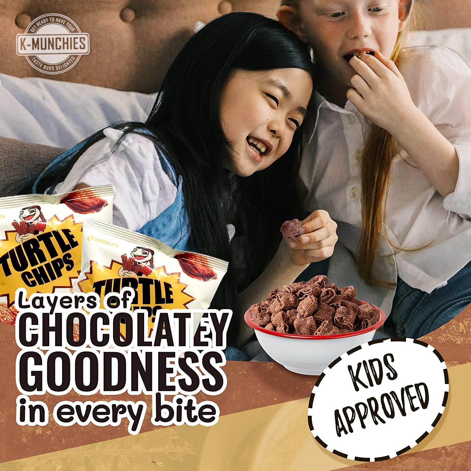 K-Munchies Orion Turtle Chips Choco Churro cinnamon dust highlights aroma