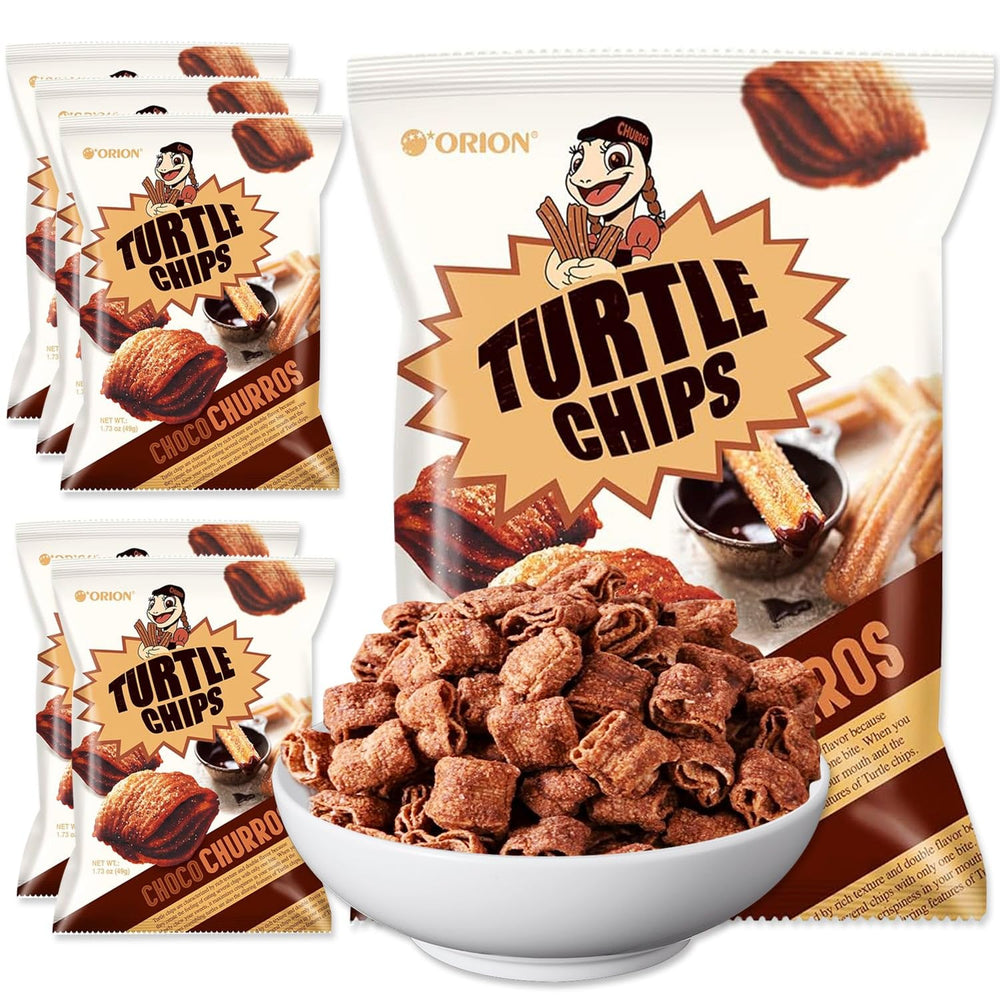 K-Munchies Orion Turtle Chips Choco Churro lifestyle moment with snack