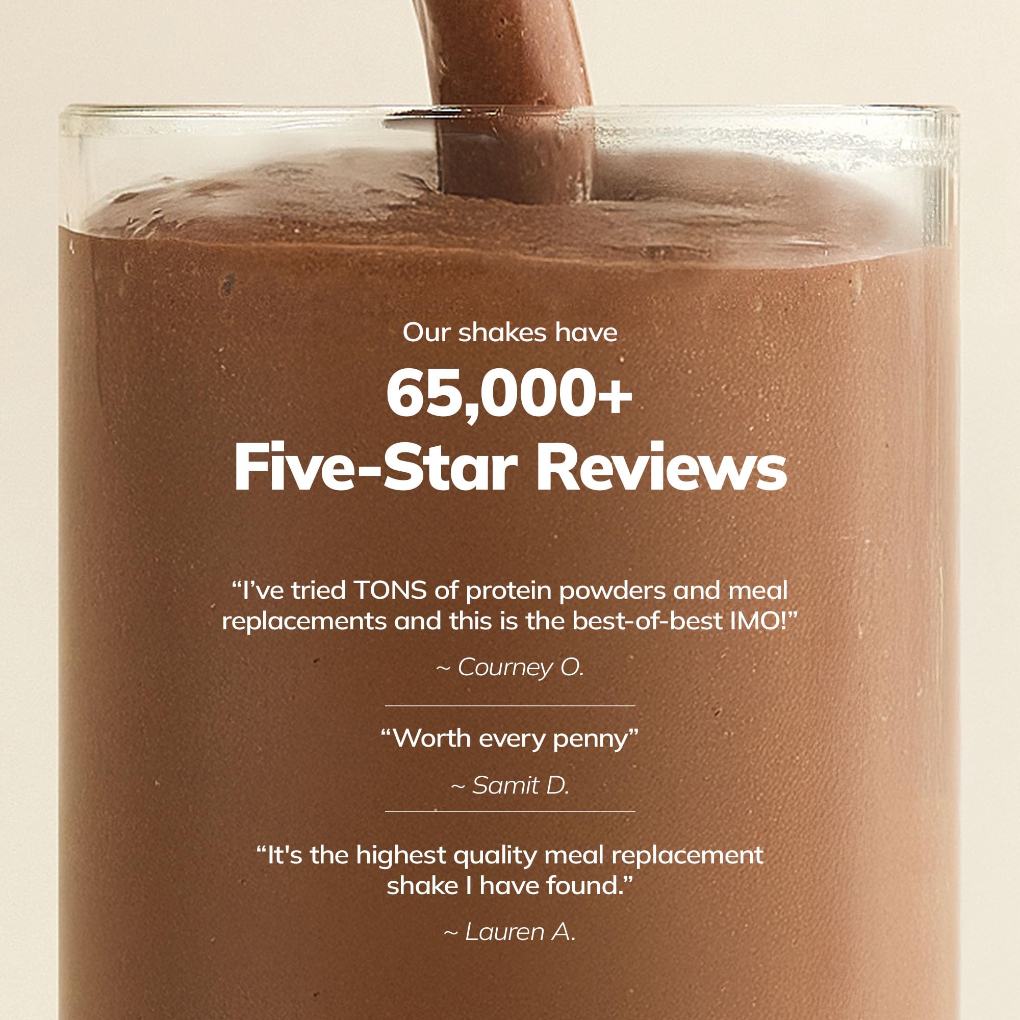 Morning Ka’Chava shake in a mug demonstrates convenient daily meal replacement