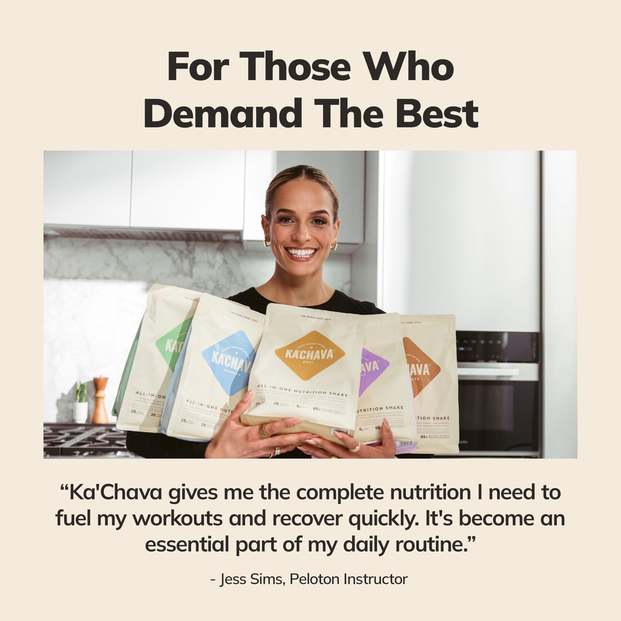 Ka’Chava probiotics and enzymes label implying gut-friendly nutrition