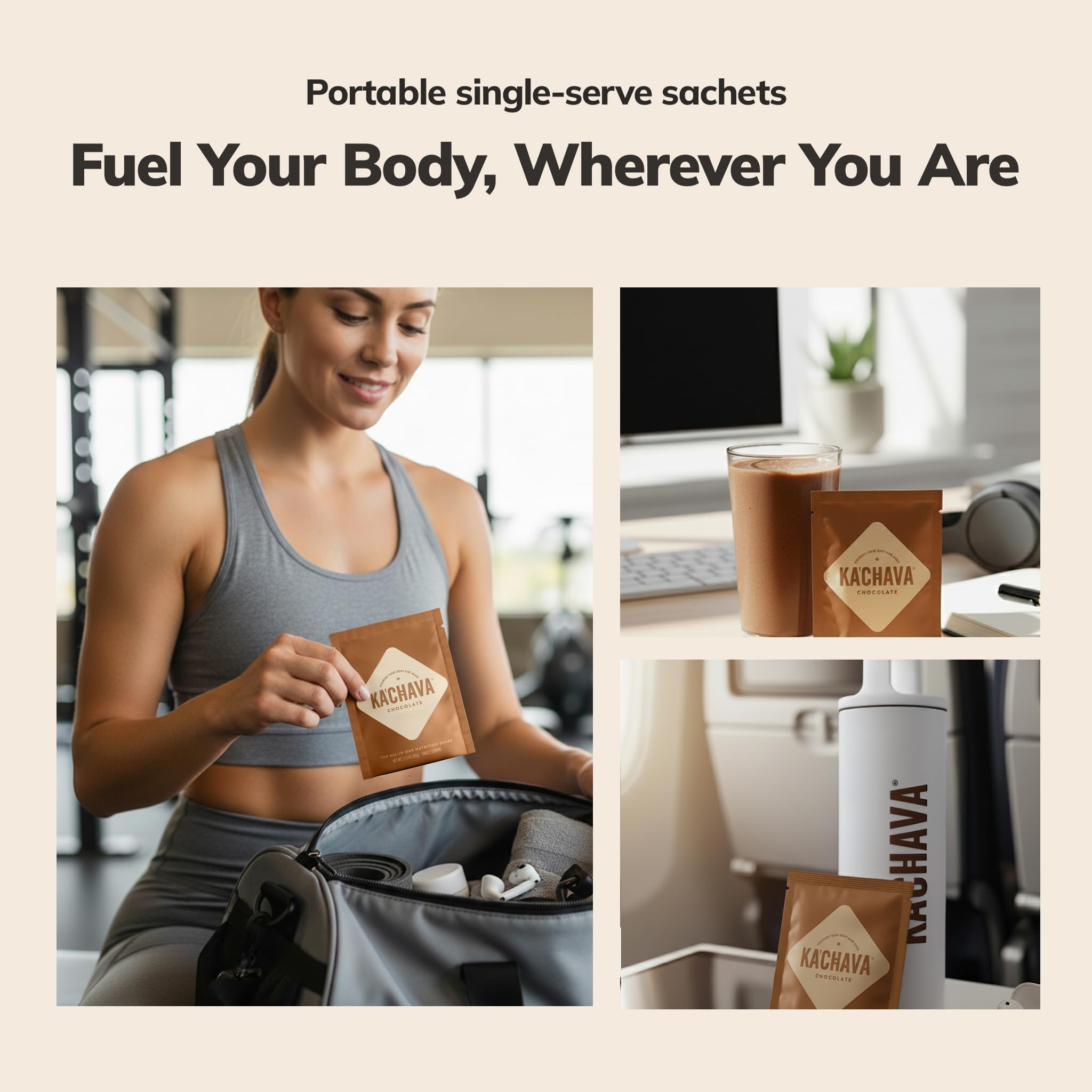 Ka’Chava serving prep image suggesting easy, quick meal
