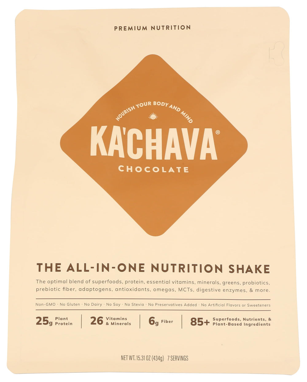 KaChava chocolate shake powder seven-serving tub for daily nutrition