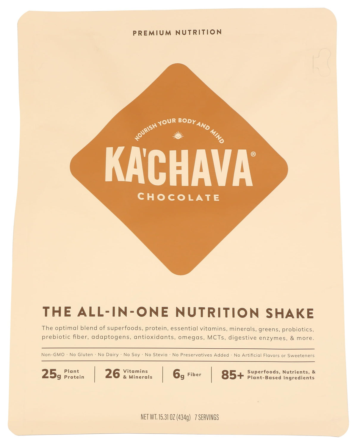 KaChava chocolate shake powder seven-serving tub for daily nutrition