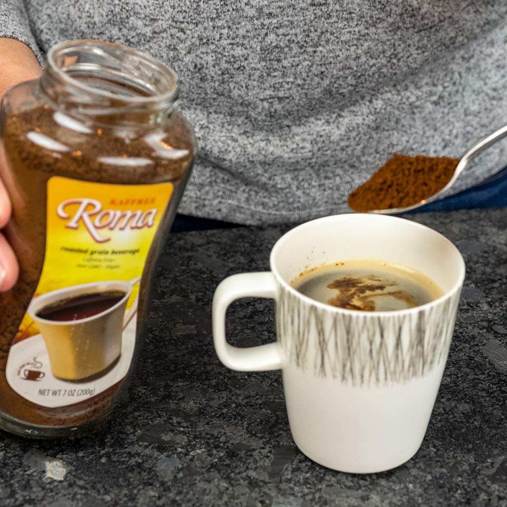 Dessert-ready Kaffree Roma Original being used as a flavor-addition for recipes.