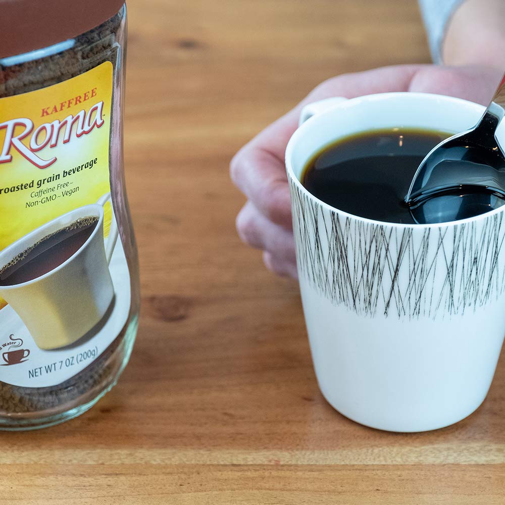 Pour-over style shot demonstrates simple preparation with hot water and one teaspoon.