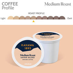 KAHAWA 1893 Safari Blend aroma swirl, inviting a comforting, everyday coffee moment.