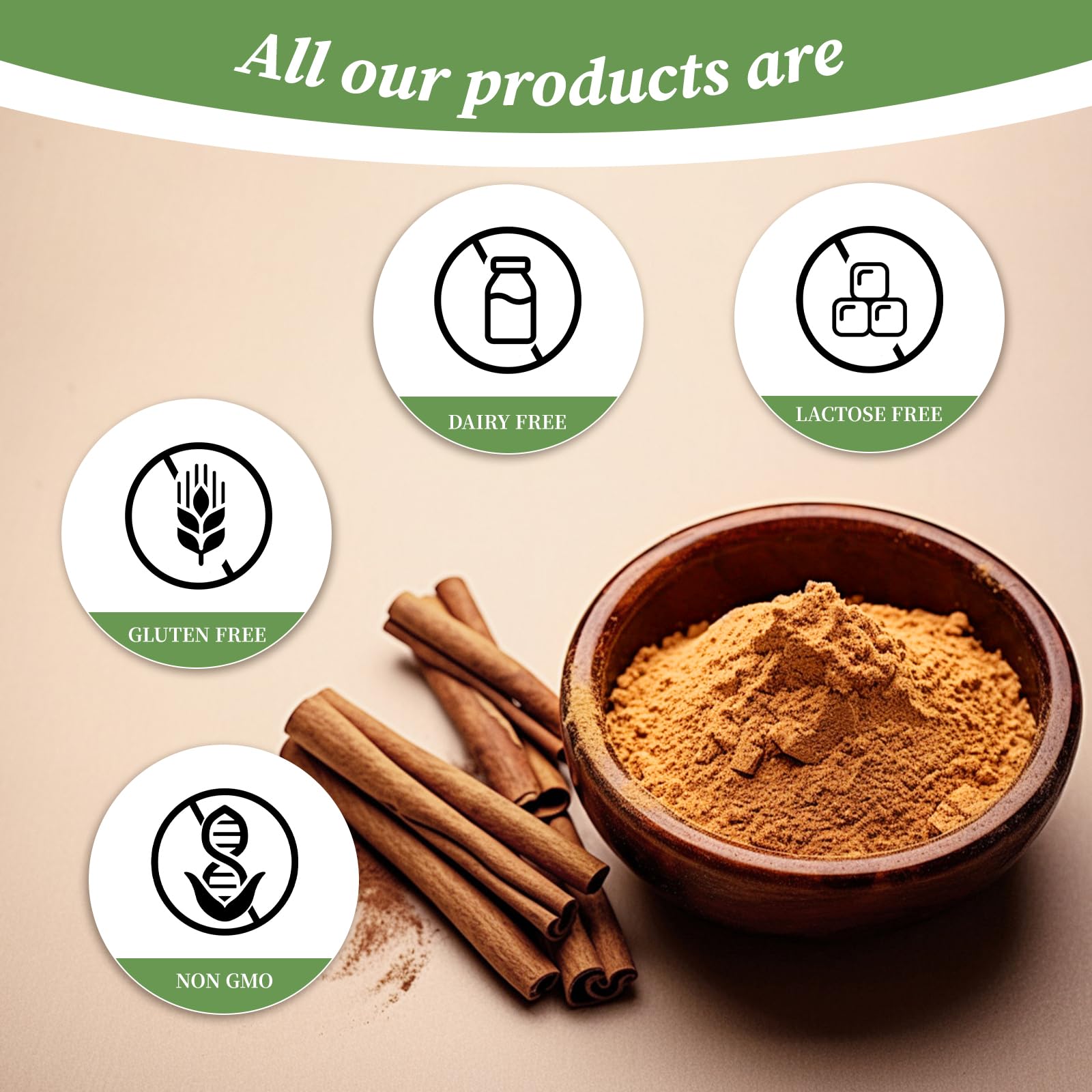 Kah's Journey pure cinnamon bark powder adds vibrant flavor to recipes.