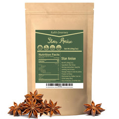 Kah's Journey star anise whole 7 oz in resealable bag for freshness