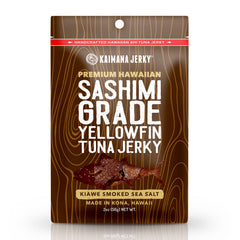 Kaimana Ahi Tuna Jerky Kiawe Smoked Sea Salt 2oz: savory, protein-rich snack for on-the-go.