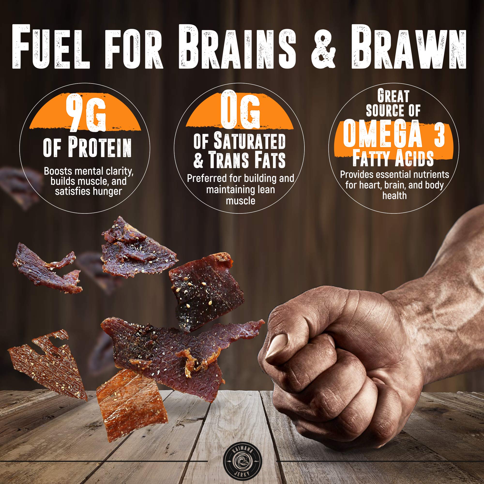 Kaimana Ahi Tuna Jerky on-the-go snack for quick energy