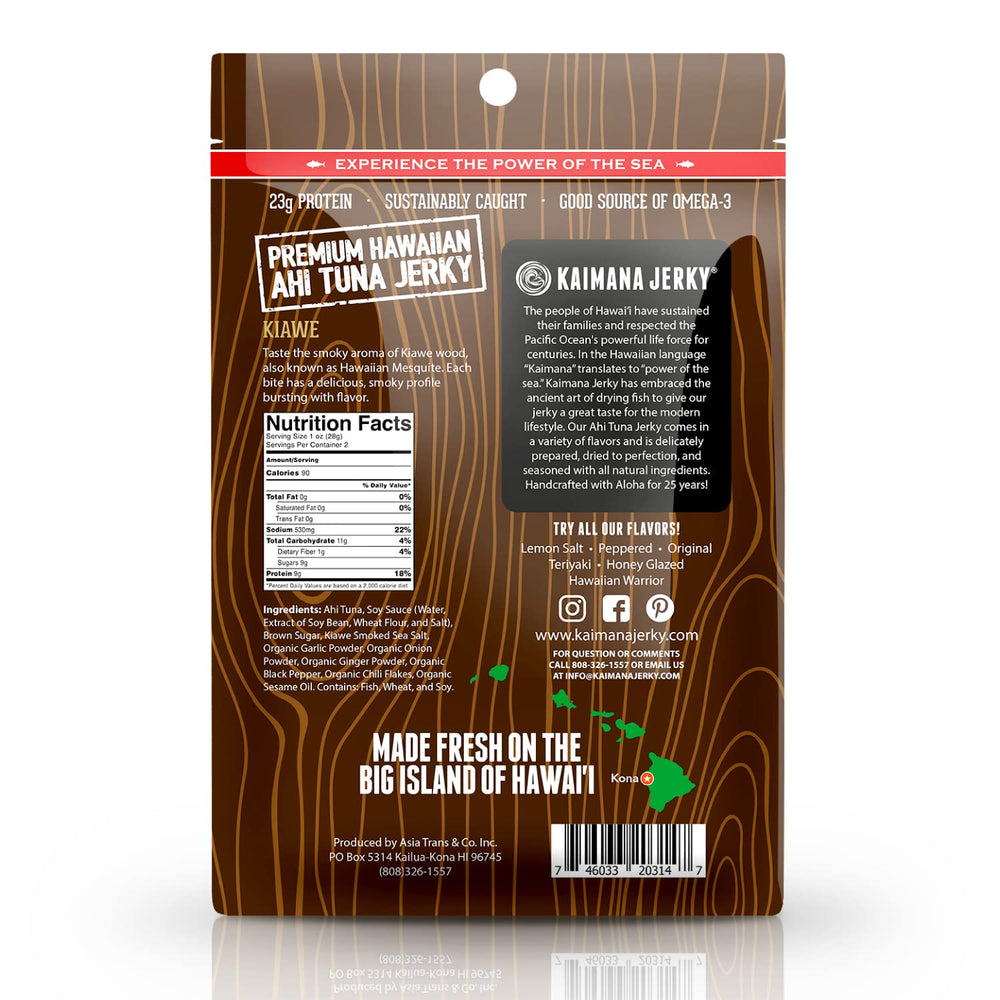 Kaimana Ahi Tuna Jerky Protein-Packed 23g: fuels workouts and busy days.