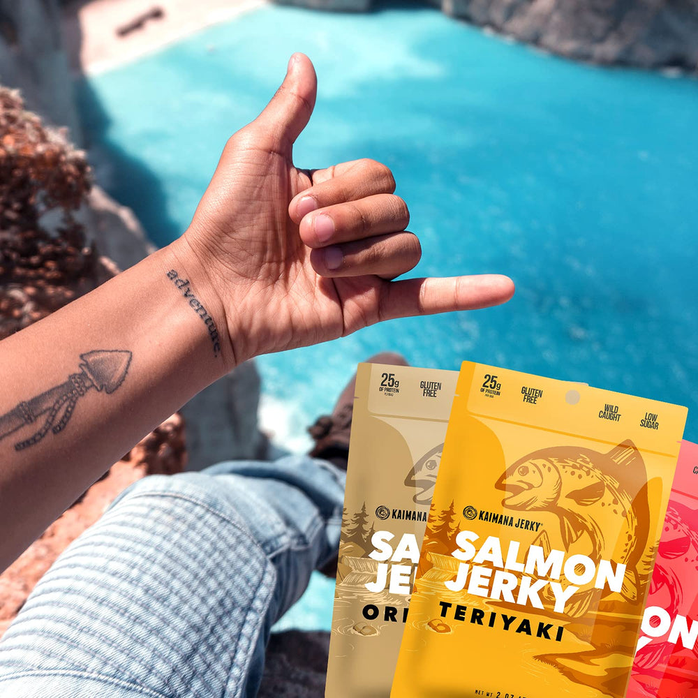 Kaimana Jerky omega-3 highlight, showcasing heart-friendly fatty acids.