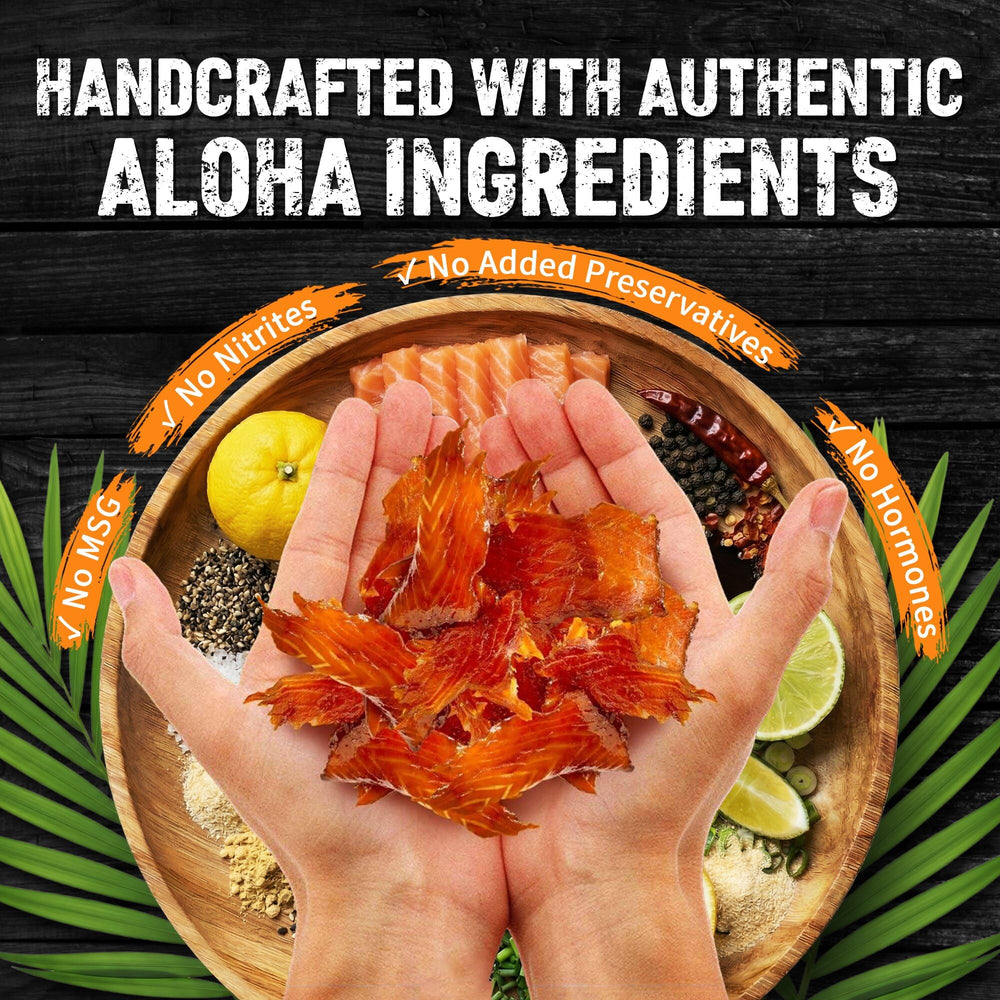 Kaimana Salmon Jerky travel pack ready for flights and trips