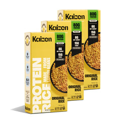 Kaizen Low Carb Keto Rice pack of 3 with convenient portions for keto meals.