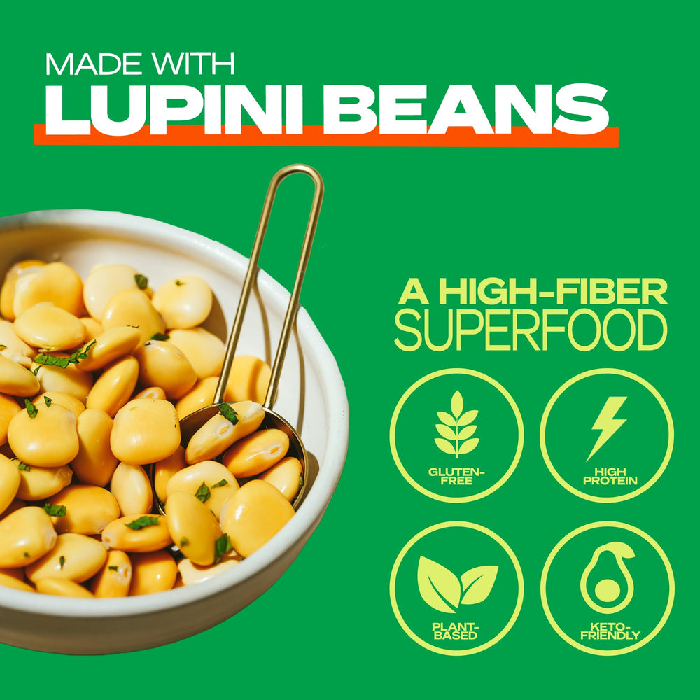 Kaizen Lupin Flour vegan label indicating plant-based ingredient