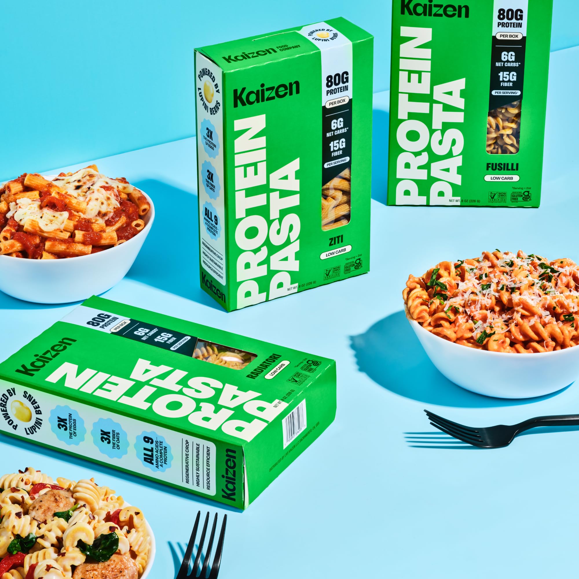 Kaizen Pack of 3 bundles signals value and pantry convenience.