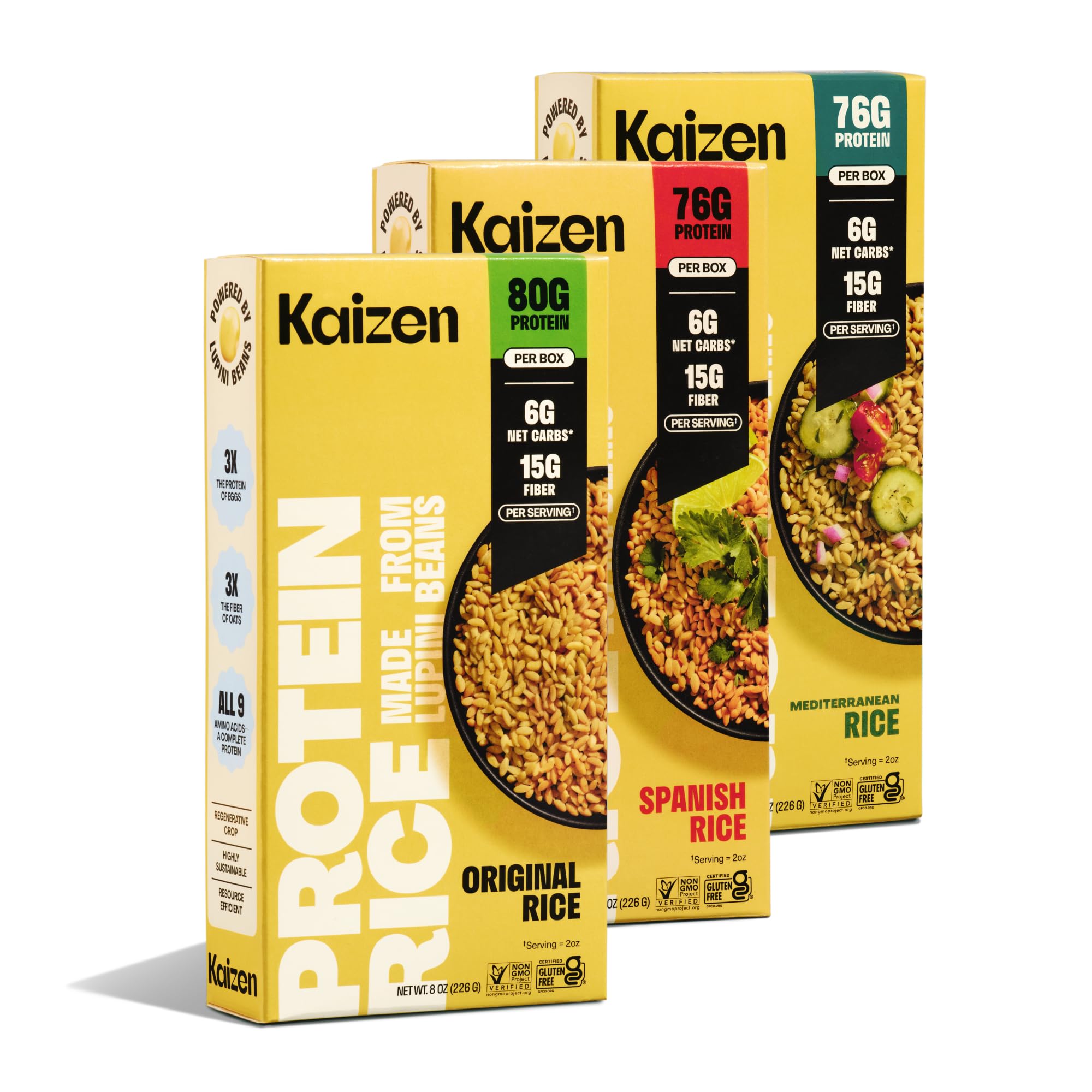Kaizen Rice Original bowl showing a low-carb, high-protein meal