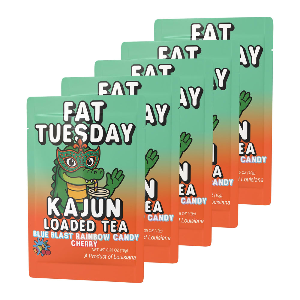 Kajun Loaded Tea Fat Tuesday single-serve packets for easy on-the-go hydration