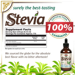 KAL Sure Stevia drops with pour-top for easy dosing.