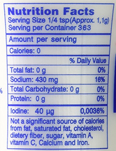 Kalas Classic Greek iodized sea salt label close-up highlighting iodized formula.