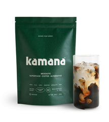 Kamana mesquite coffee alternative cup with rich color and smooth energy