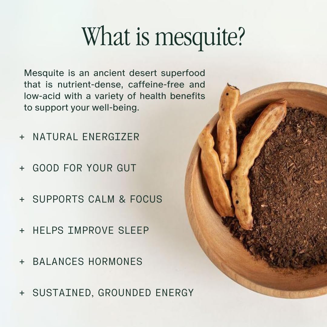 Kamana mesquite coffee alternative poured over ice for a refreshing lift