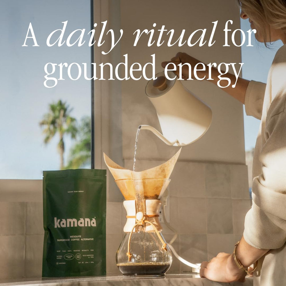 Kamana mesquite coffee alternative morning desk setup sample