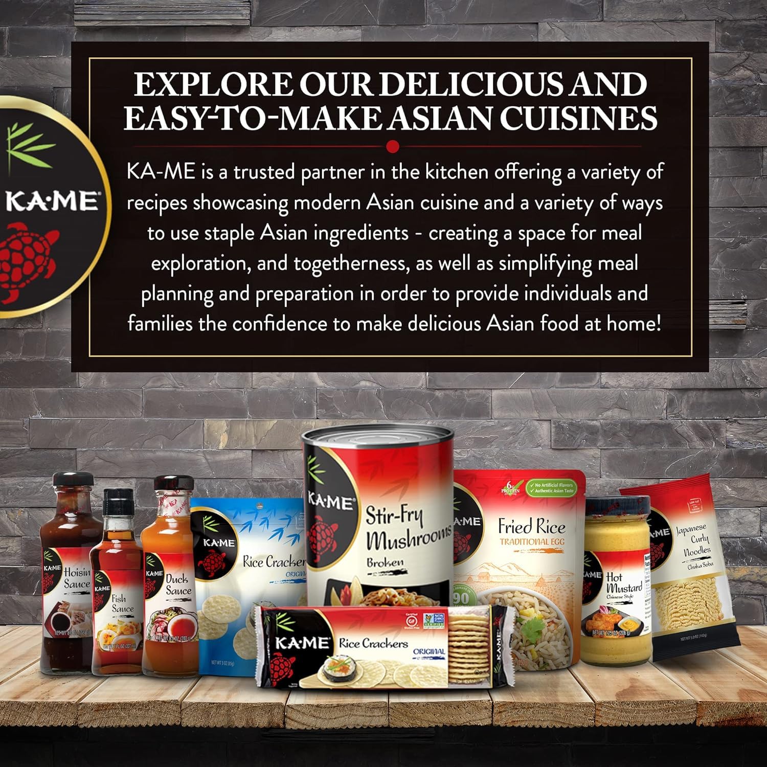 KA-ME Ka'me Hot Peppered Mustard on kitchen scene ready to elevate