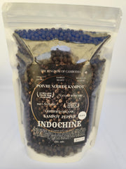 Kampot Pepper packaging close-up with resealable pouch preserving aroma