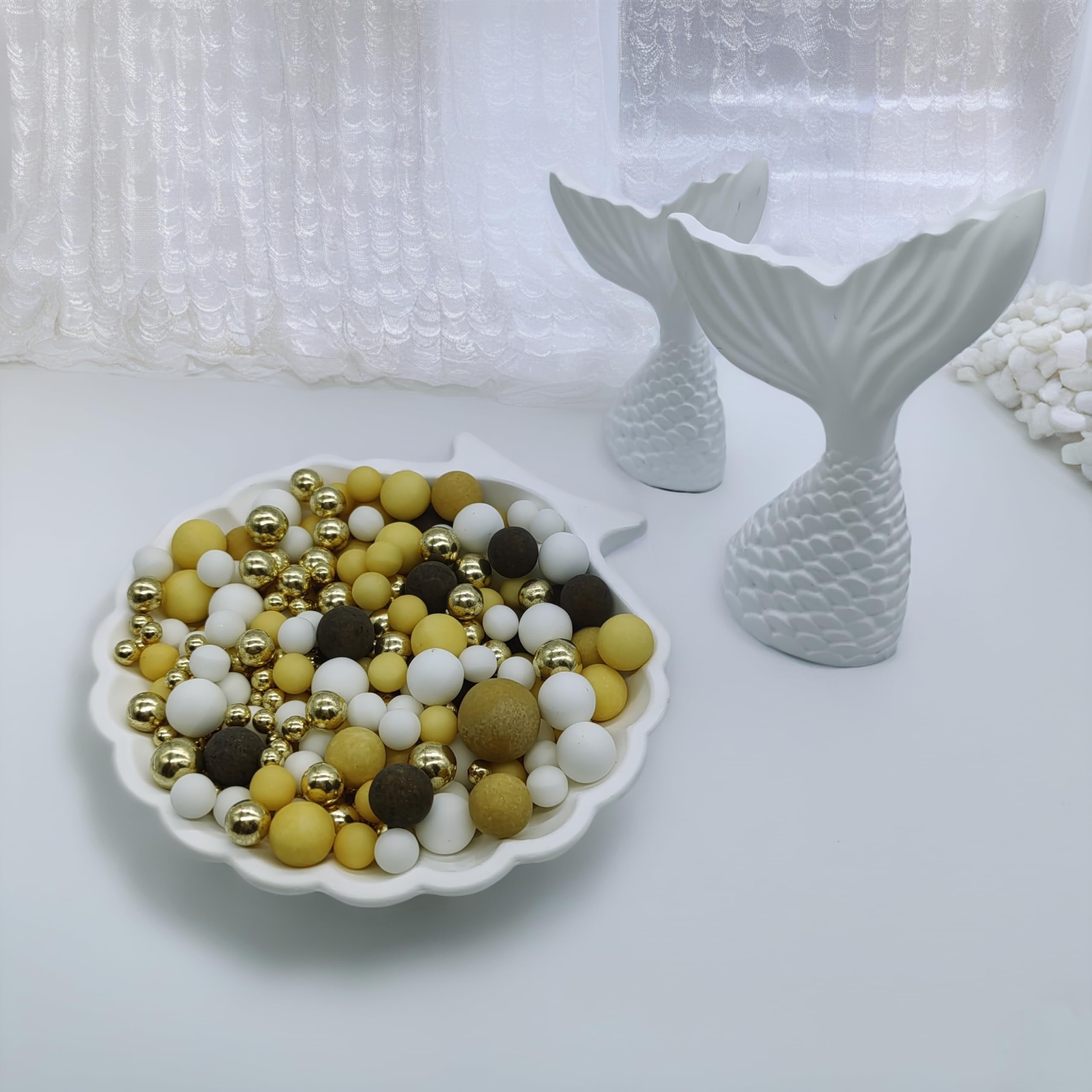 KANDLRIK edible pearl sprinkles brown yellow white closeup adds color to cupcakes