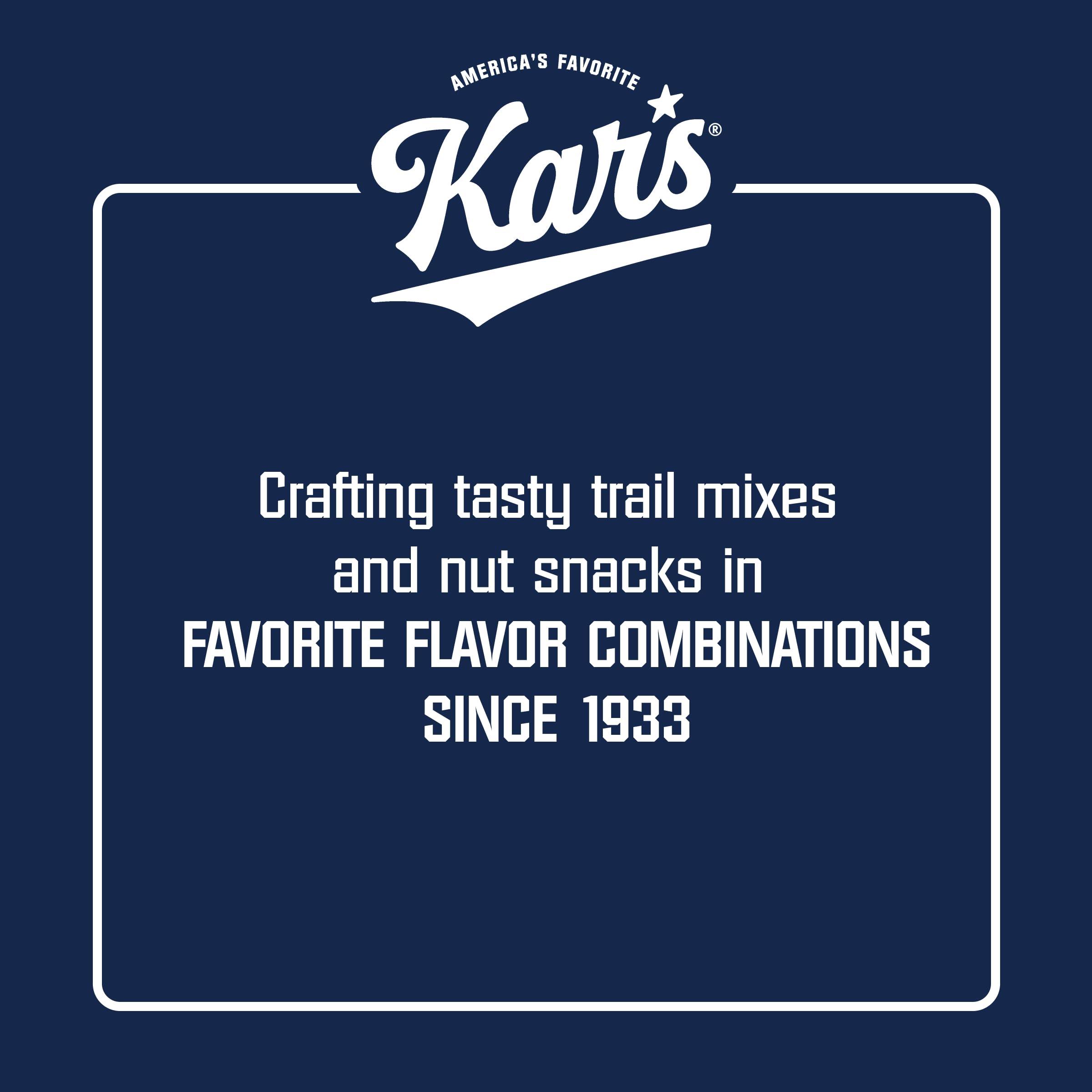 Kar's Tropical Fruit 'N Nut Trail Mix resealable pouch for freshness on travels.