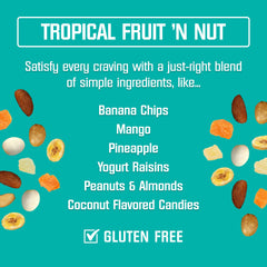 Kar's Trail Mix with yogurt raisins and coconut candies for a tropical bite.