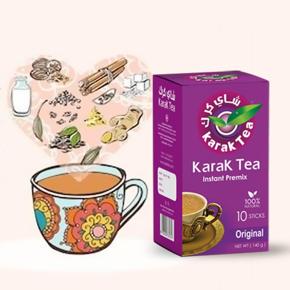 Close-up of dry mix highlights milk powder and tea extract.