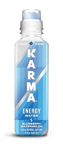 Chilled Karma Energy bottle on ice for quick refreshment