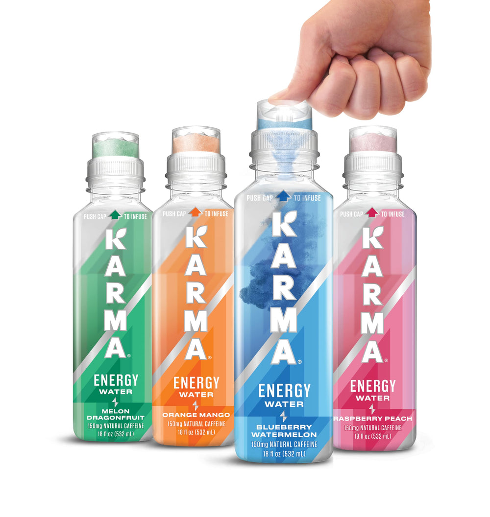 Desk-side Karma Energy bottle ready for focus and study