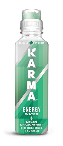 Karma Energy Drink Melon Dragonfruit being poured into a glass