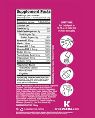 Karma Energy Packets Raspberry Peach in a glass of water for quick hydration