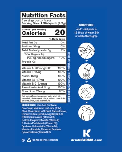 Karma Probiotic Hydration Stick on-the-go pack fits in a bag for quick wellness moments.
