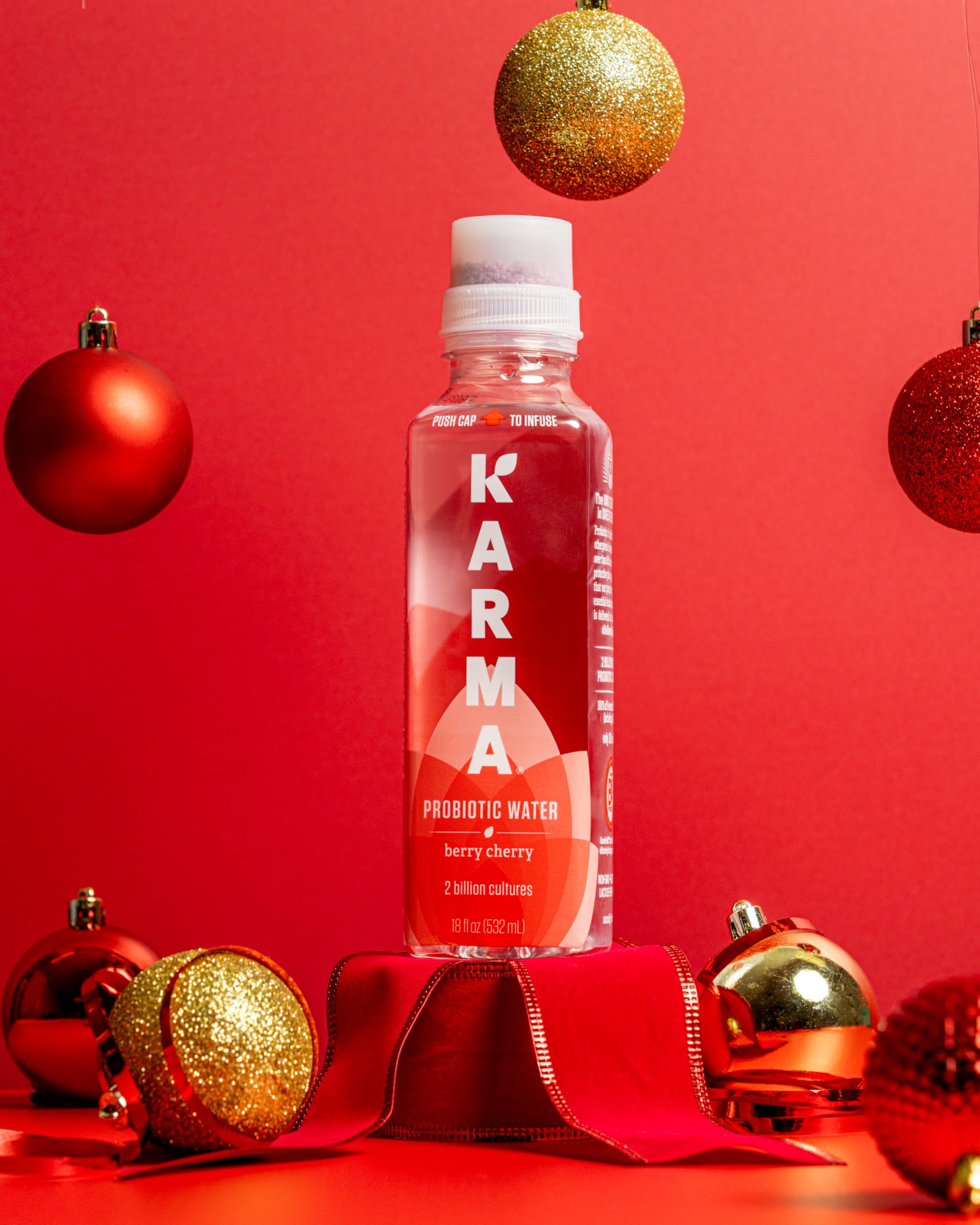 BC30 probiotics feature on Karma Probiotic Water packaging