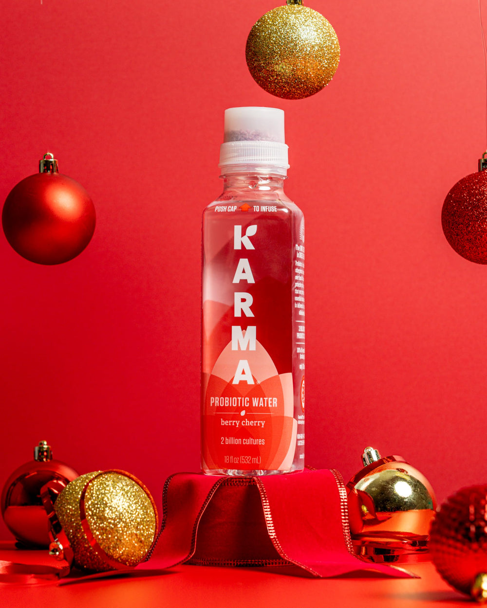 BC30 probiotics feature on Karma Probiotic Water packaging