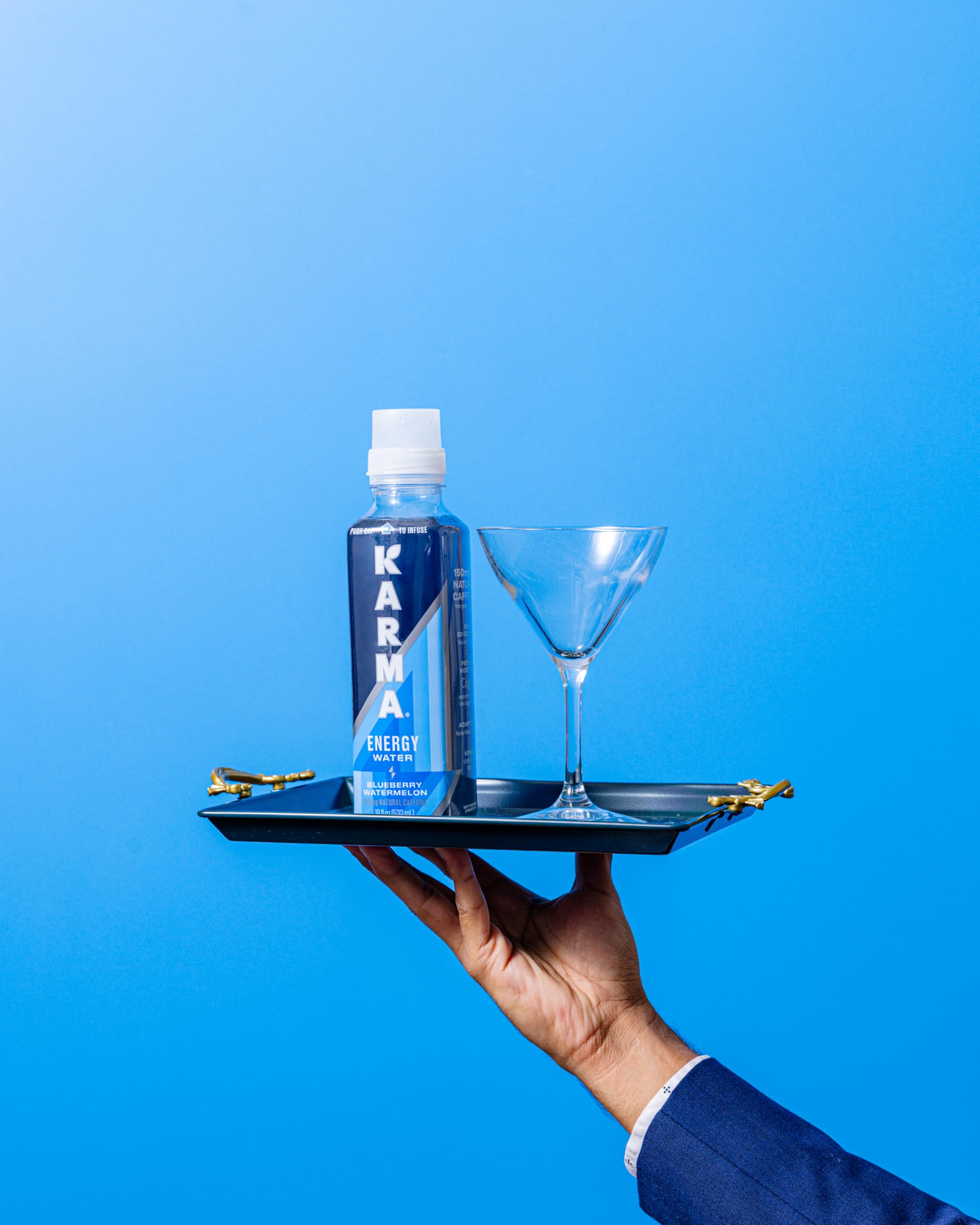 Karma Probiotic Water refreshing beverage ready to enjoy after workouts.