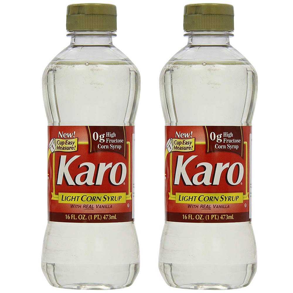 KARO Light Corn Syrup bottle front, versatile for baking and glazes.