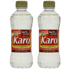 KARO Light Corn Syrup bottle front, versatile for baking and glazes.