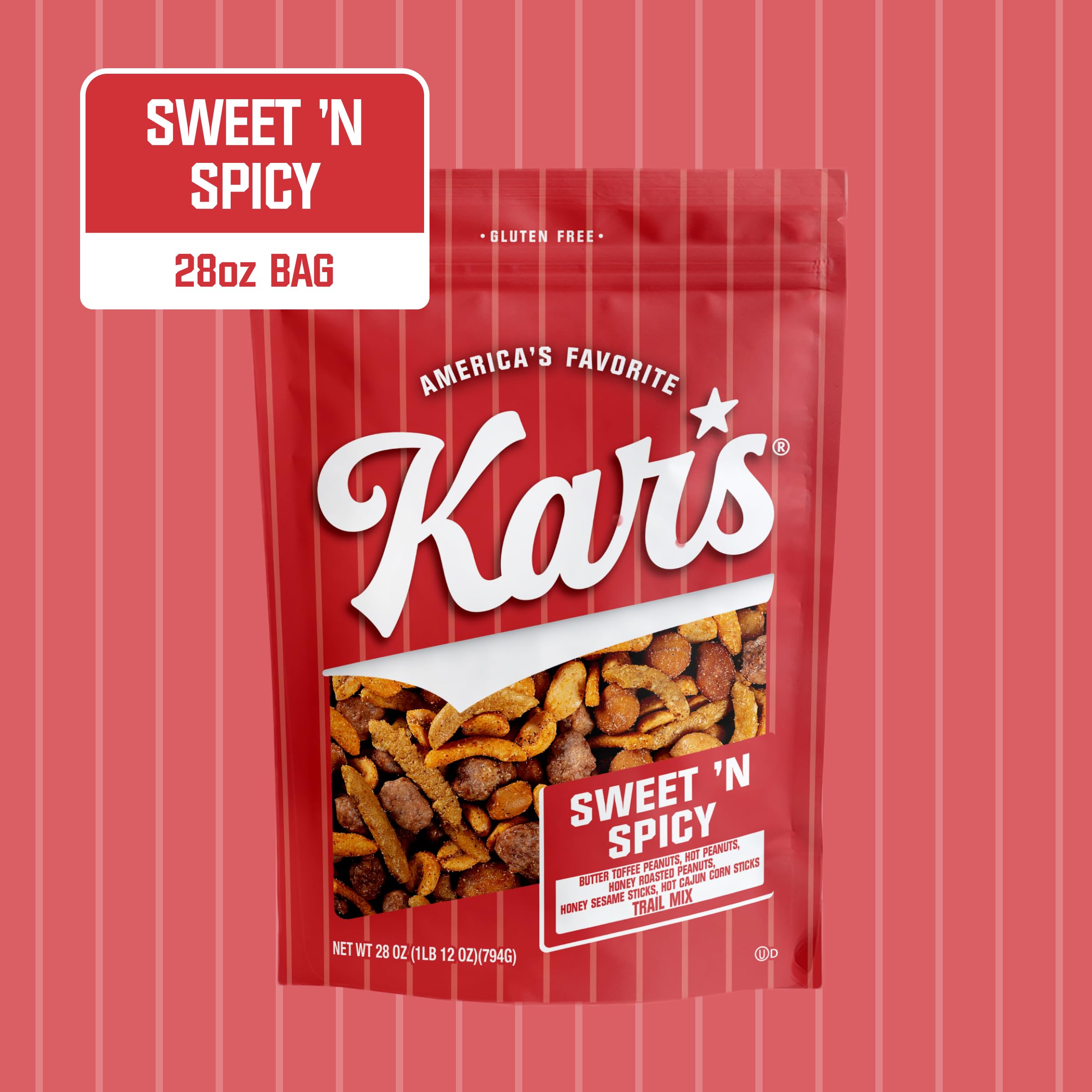 Kar's butter toffee peanuts add a crunchy sweet bite for travel