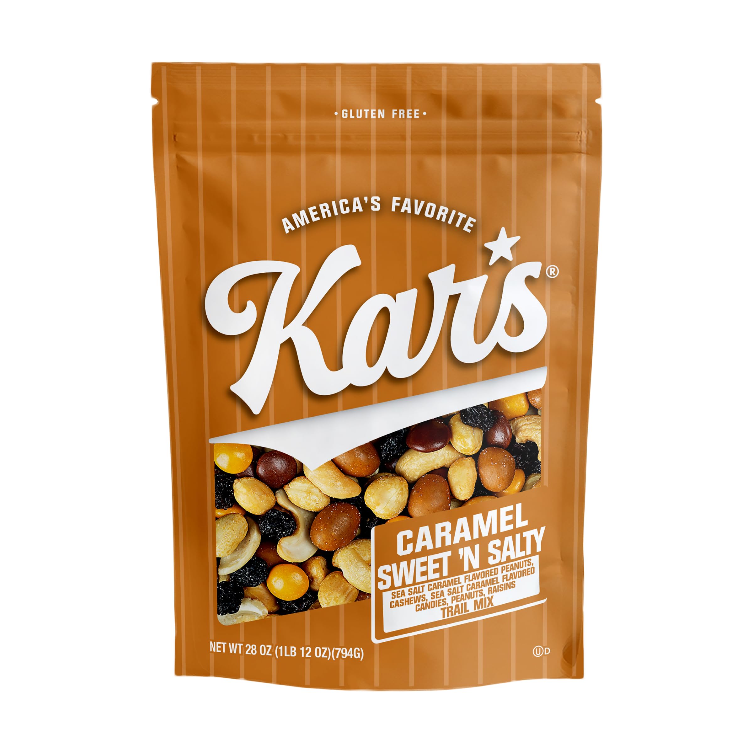 Kar's Nuts Caramel Sweet N Salty Trail Mix 28-oz pouch for freshness