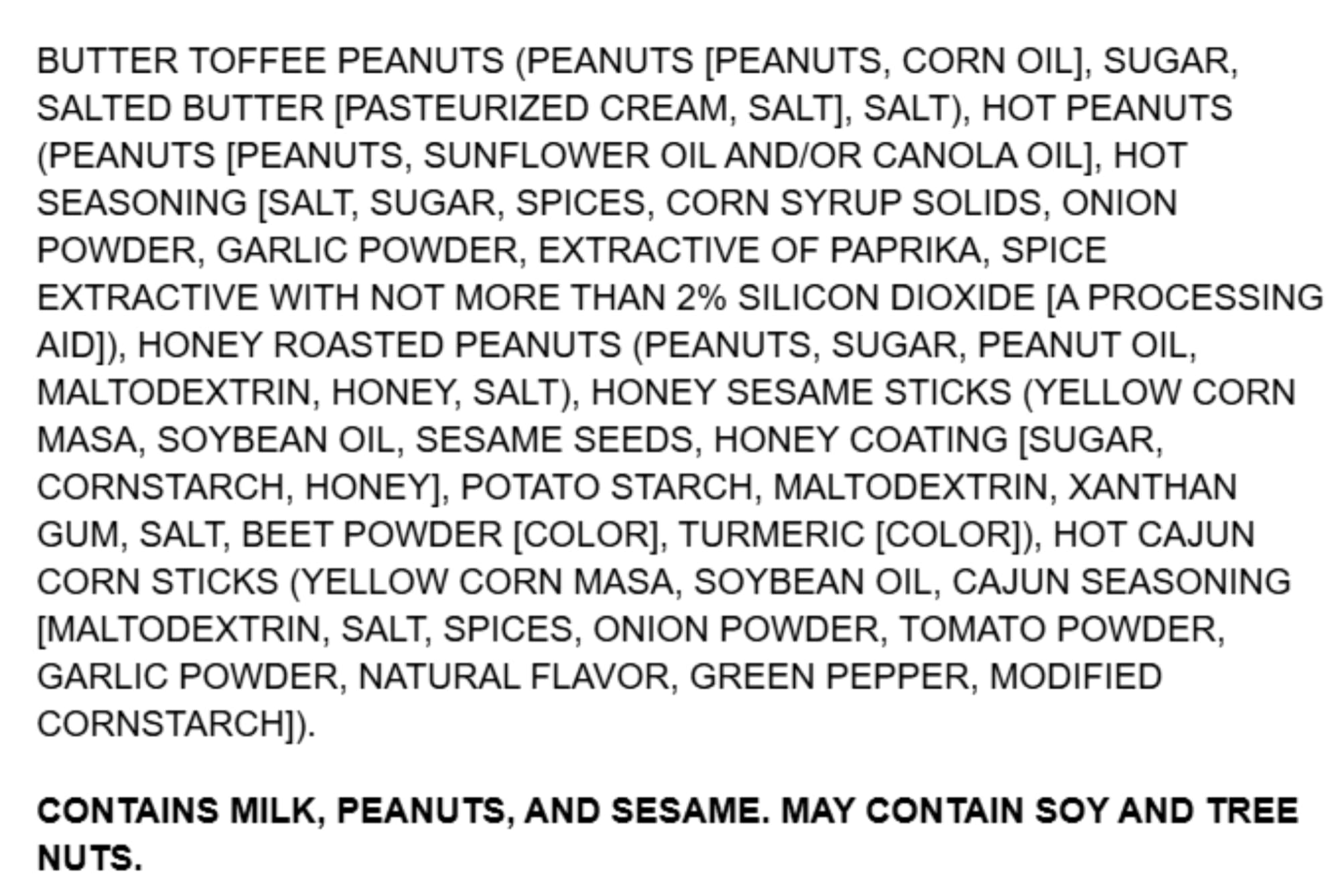 Kar's Nuts Sweet 'N Spicy Mix honey roasted peanuts add natural sweetness and energy