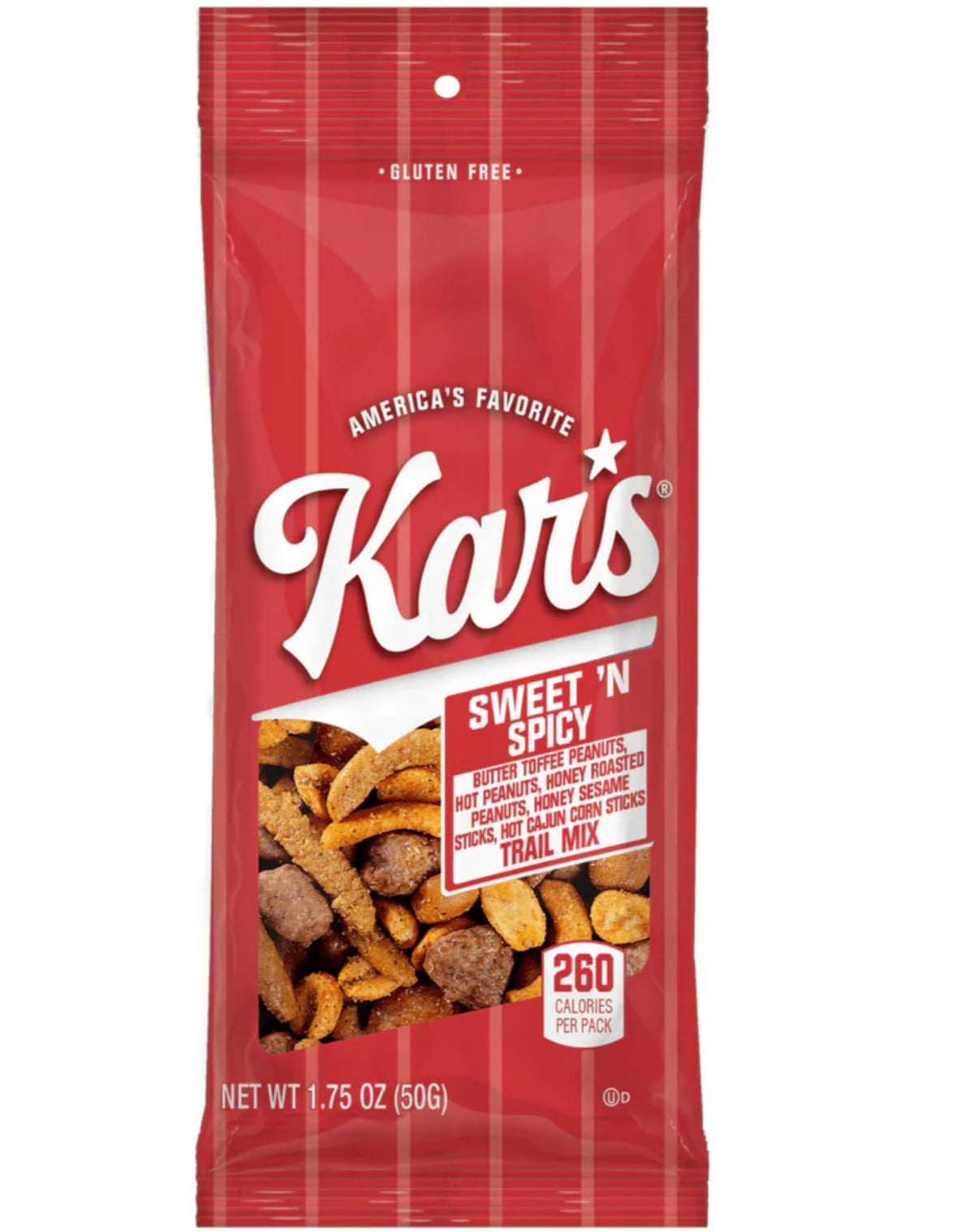 Kar's Nuts Sweet 'N Spicy Mix pack shot highlights grab-and-go snacking convenience