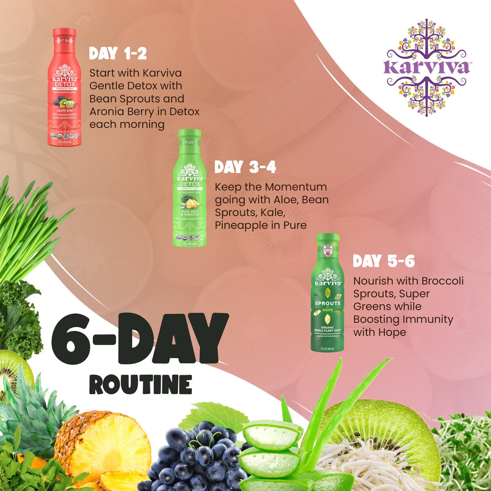 Karviva Aloe Kale juice bottle focused on hydrating greens and aloe
