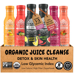 Karviva Balance bottle pour shows a refreshing, low-sugar detox for daily energy.