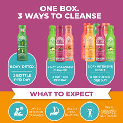 Karviva juice cleanse bottle watermelon-rush shows refreshing taste with prebiotic fiber benefits.